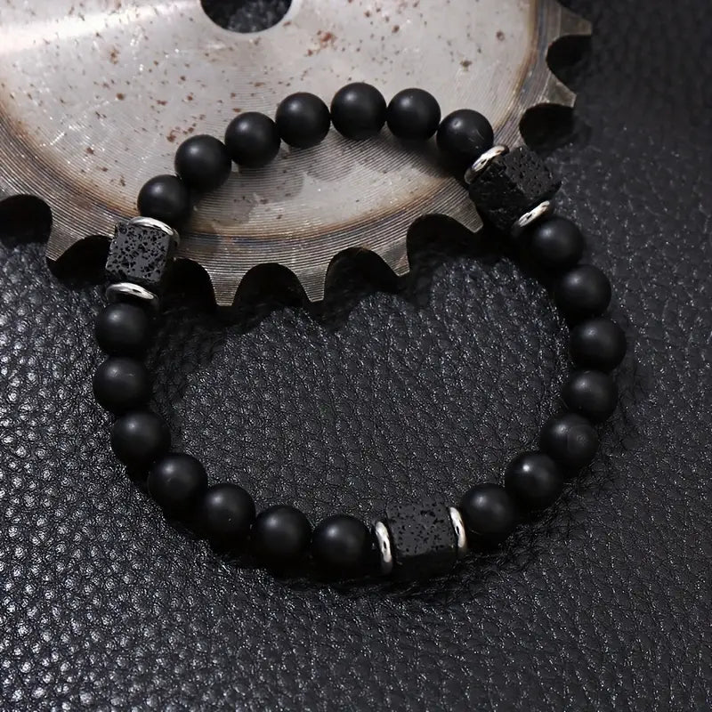 Pulseira em ónix mate