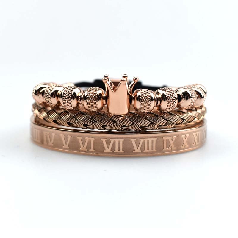 Pulseira para homem Coroa imperial estilo romano - Magnus