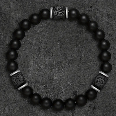 Pulseira em ónix mate