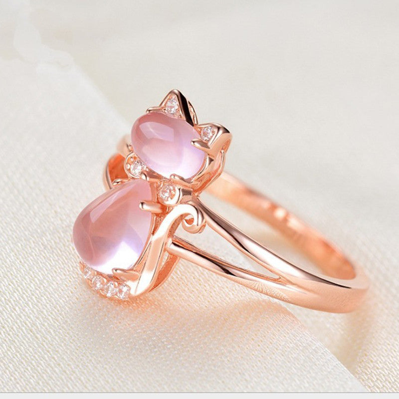 Anel de cristal para gatos para mulher - Liora
