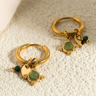Brincos com argola Mystic Star Charm - Salma
