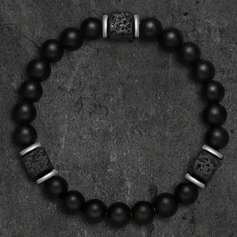 Pulseira em ónix mate