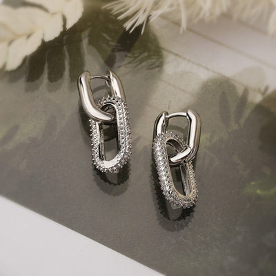 Brincos de cristal em forma de gota - Mahira