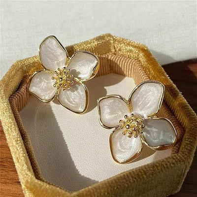 Brincos Flora esmaltados - Verónica