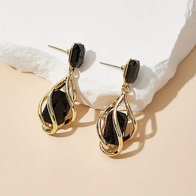 Brincos em forma de gota Midnight Embrace - Basma