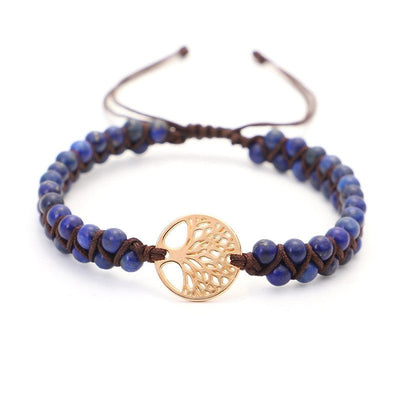 Pulseira de ioga entrançada com pendente da árvore da vida