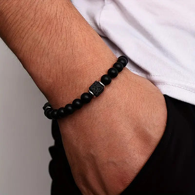 Pulseira em ónix mate