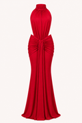 Elegantes langes Kleid mit Neckholder für Frauen - Klara