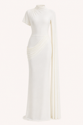 Langes Kleid für Frauen mit elegantem Rollkragen - Mirna