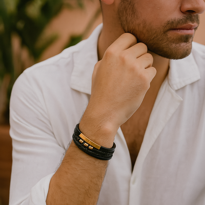 Majestic Vintage - Pulseira de couro de luxo
