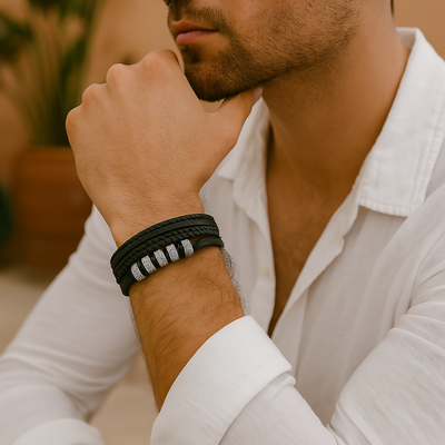 Regal Vintage - Pulseira de couro de luxo