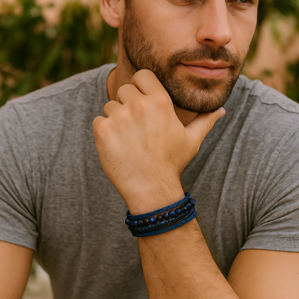 Elite Vintage - Pulseira de couro de luxo