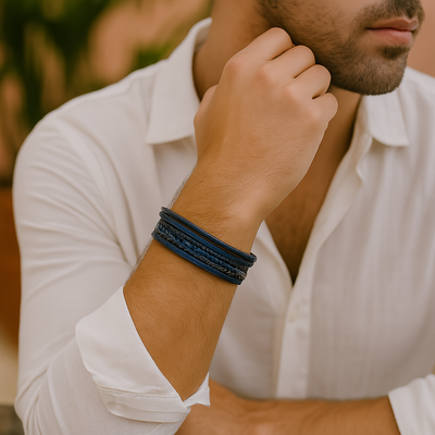 Timeless Vintage - Pulseira de couro de luxo