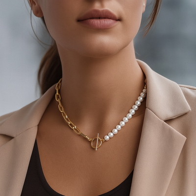 Conjunto de pérolas de água doce Marie-Caley
