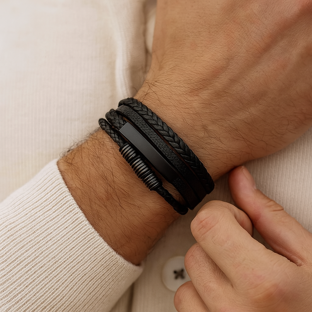 Majestic Vintage - Pulseira de couro de luxo