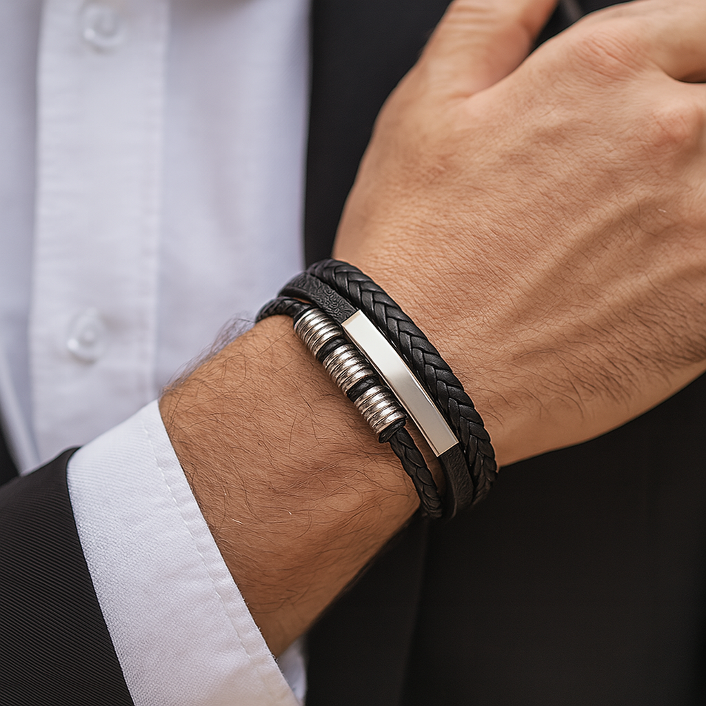 Majestic Vintage - Pulseira de couro de luxo