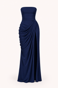 Damen langes Kleid elegantes Event Kleid slim fit Seitenschlitz - Ottilie