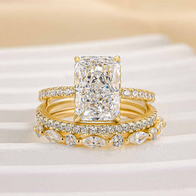 Conjunto de alianças de casamento Jaily 3 peças - Hecate