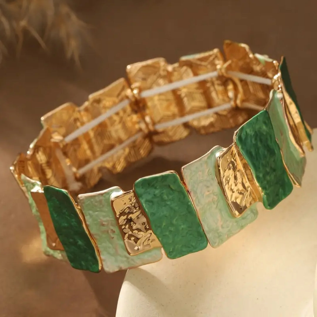 Pulseira Green Gold Trail - Jade