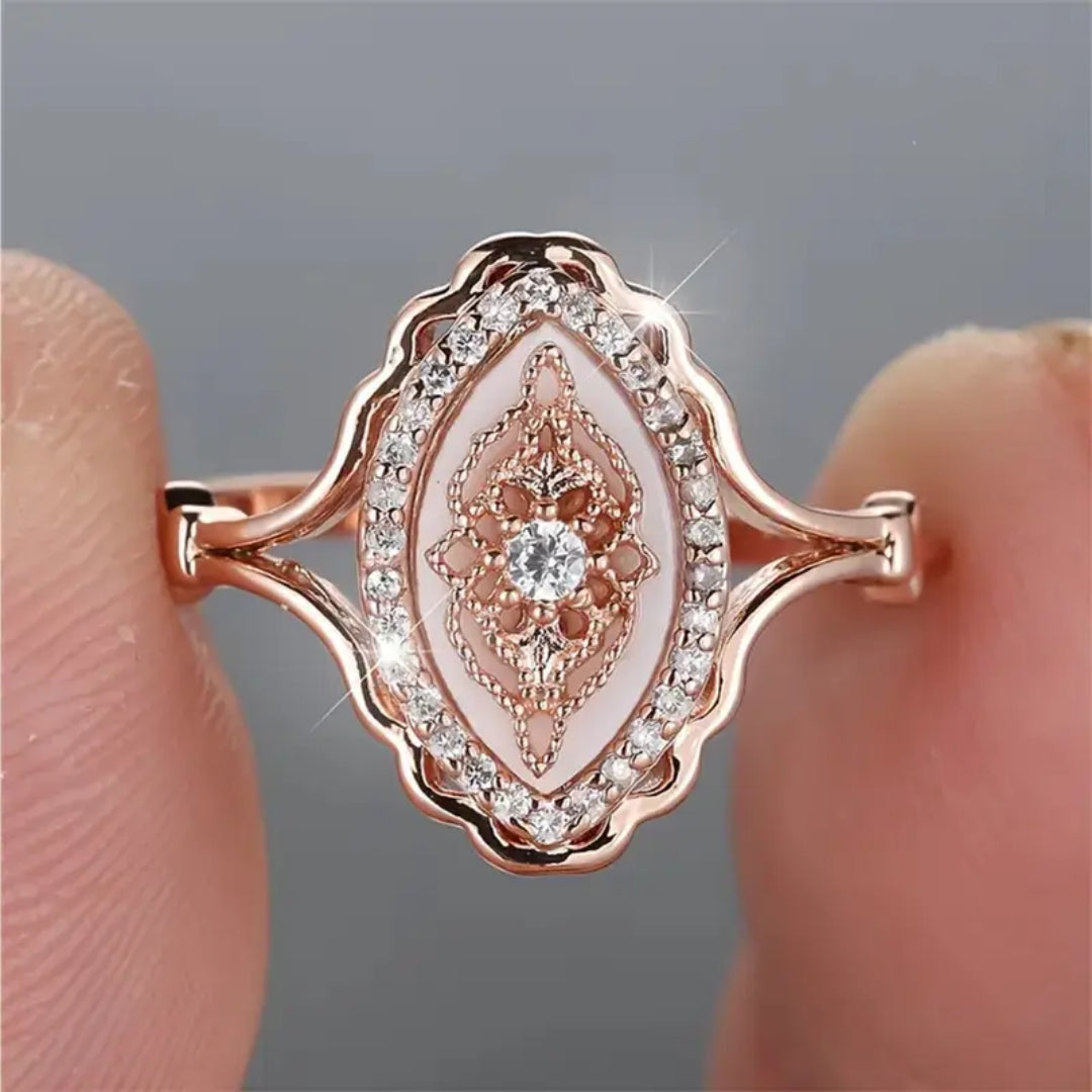 Anel de cristal Rose Mandala - Alia