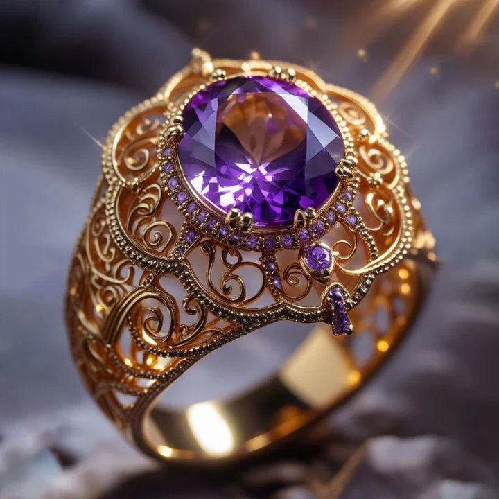 Anel Exotic Blossom Violet Crystal - Cleo