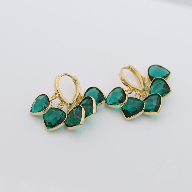 Brincos Glitz Esmeralda - Yasmina