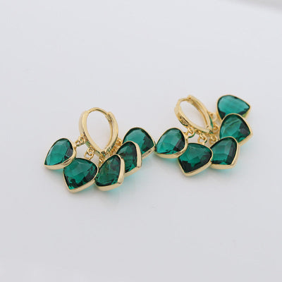 Brincos Glitz Esmeralda - Yasmina