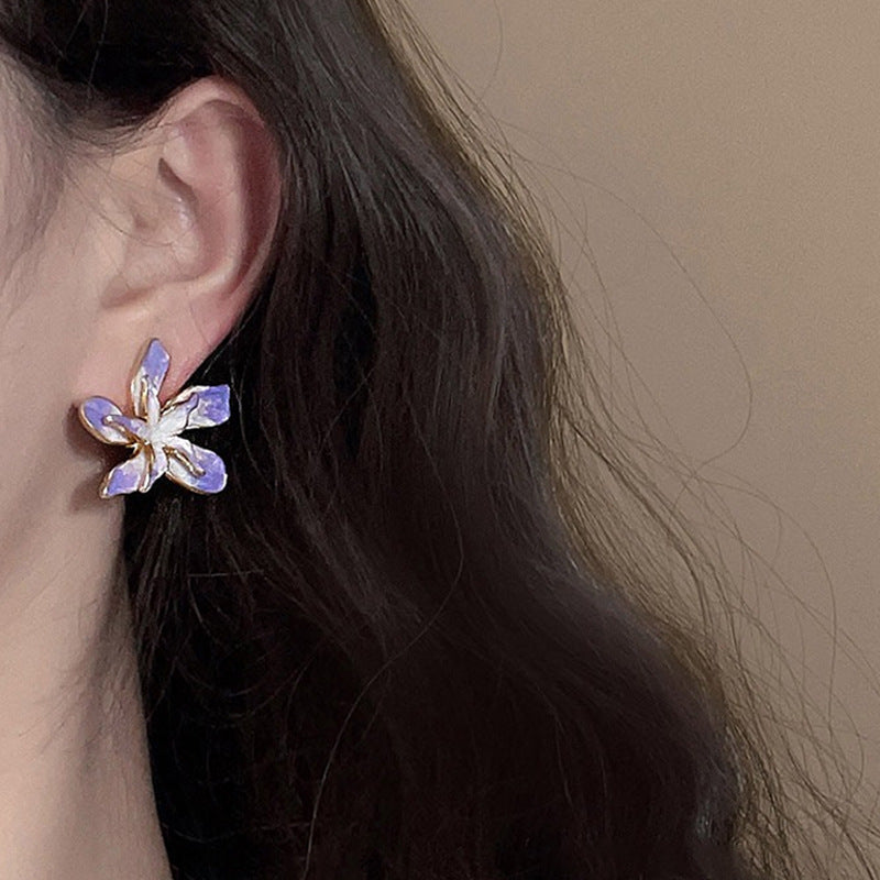 Brincos Flores Lilás - Elisa