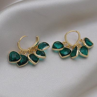 Brincos Glitz Esmeralda - Yasmina