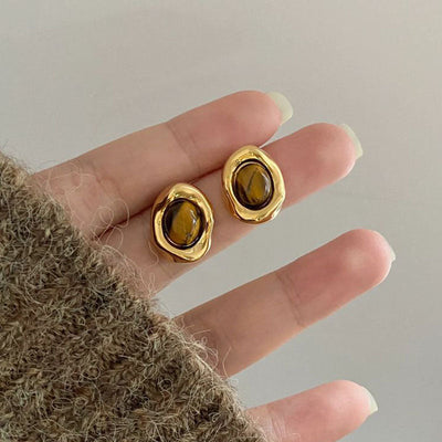 Brincos de ouro em forma de lágrima - Noura