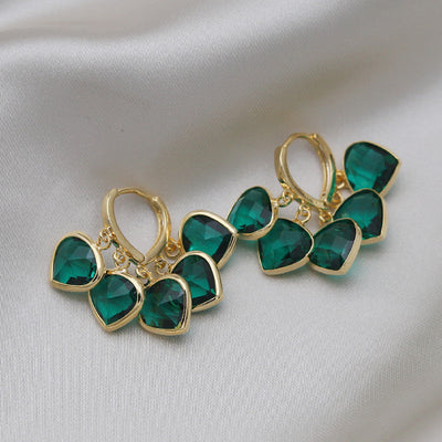 Brincos Glitz Esmeralda - Yasmina