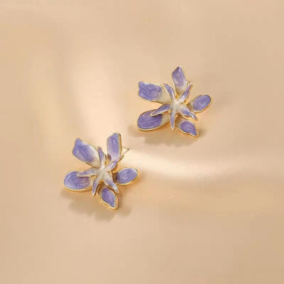Brincos Flores Lilás - Elisa