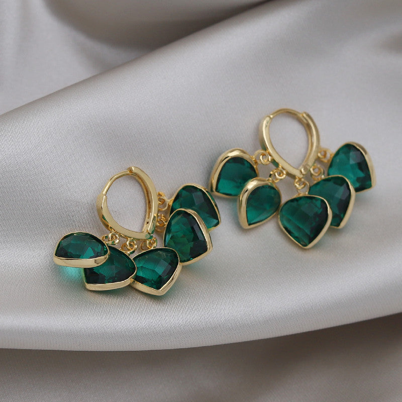 Brincos Glitz Esmeralda - Yasmina