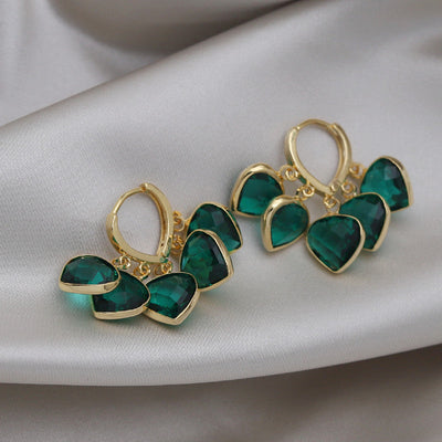 Brincos Glitz Esmeralda - Yasmina