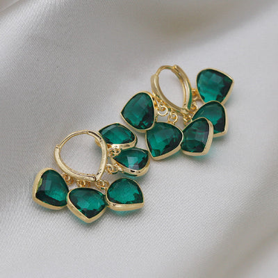 Brincos Glitz Esmeralda - Yasmina