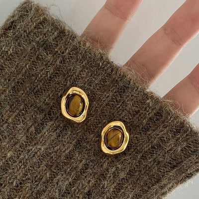 Brincos de ouro em forma de lágrima - Noura