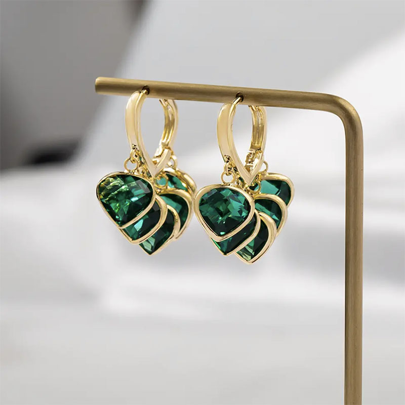 Brincos Glitz Esmeralda - Yasmina