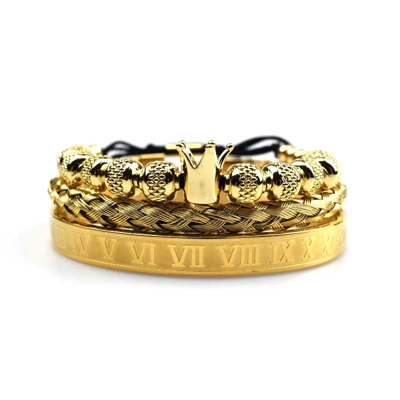 Pulseira para homem Coroa imperial estilo romano - Magnus