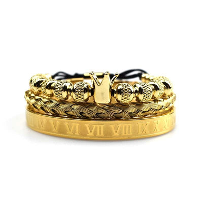 Pulseira para homem Coroa imperial estilo romano - Magnus
