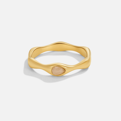 Anel para mulher onda fina em ouro – Donatella