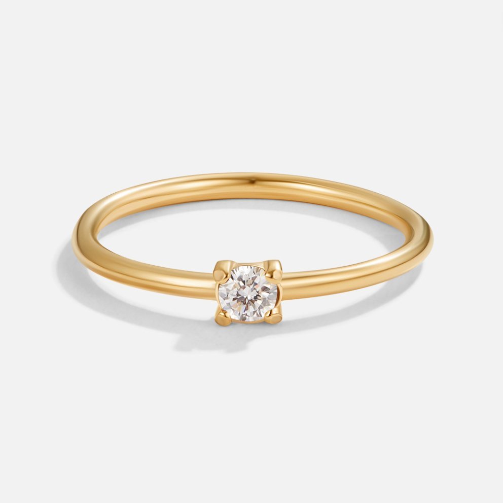 Anel para mulher com pedra do mês abril em ouro – Bianca