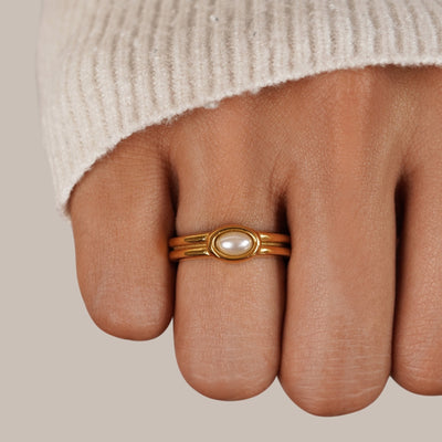 Anel para mulher design robusto em ouro – Xuxa