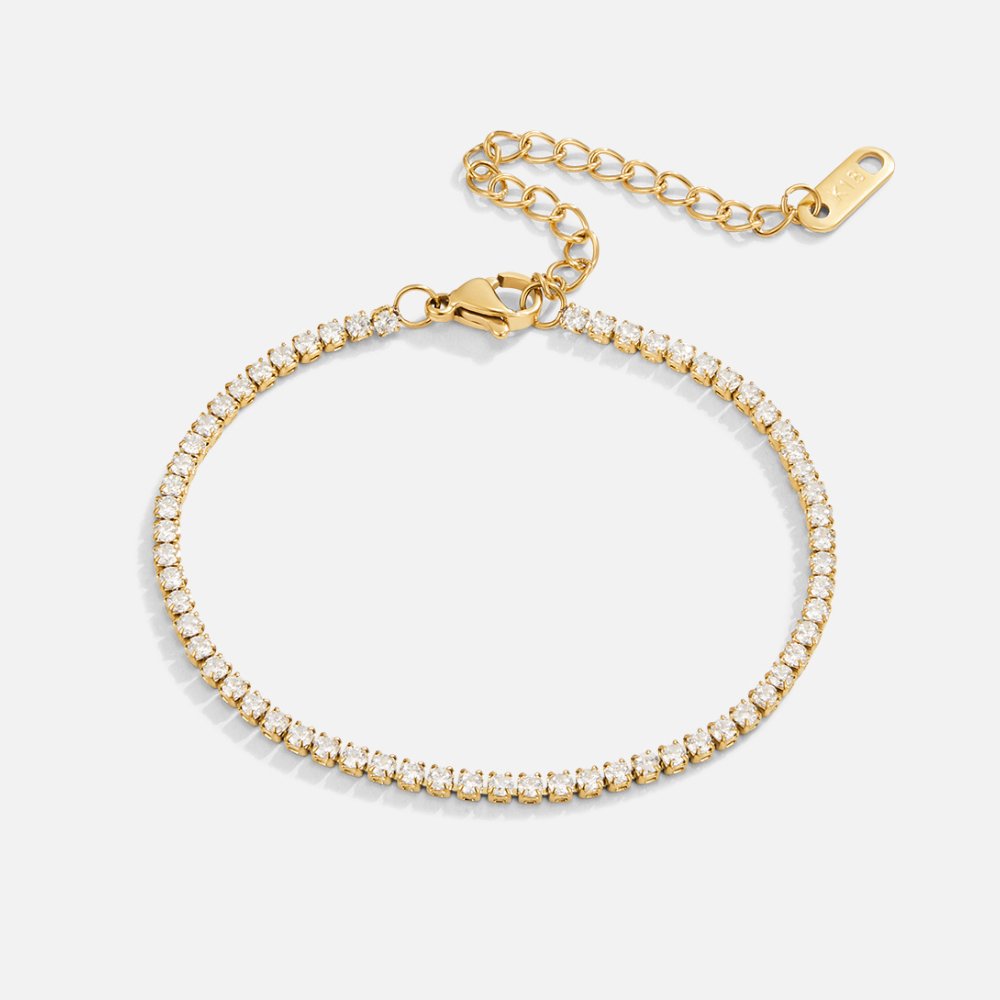 Pulseira de ténis ajustável com zircões luminosos - Galadriel