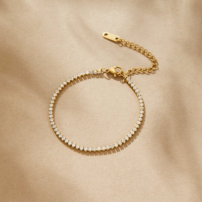 Pulseira de ténis ajustável com zircões luminosos - Galadriel