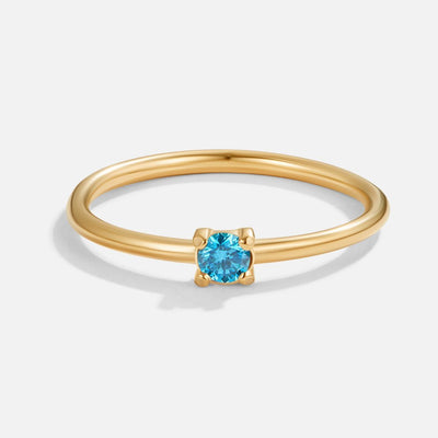 Anel para mulher com pedra do mês dezembro em ouro – Nora