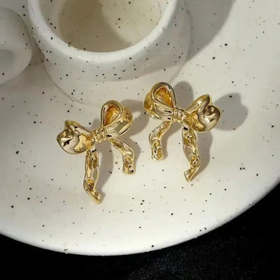 Brincos duplos com laço - Leila