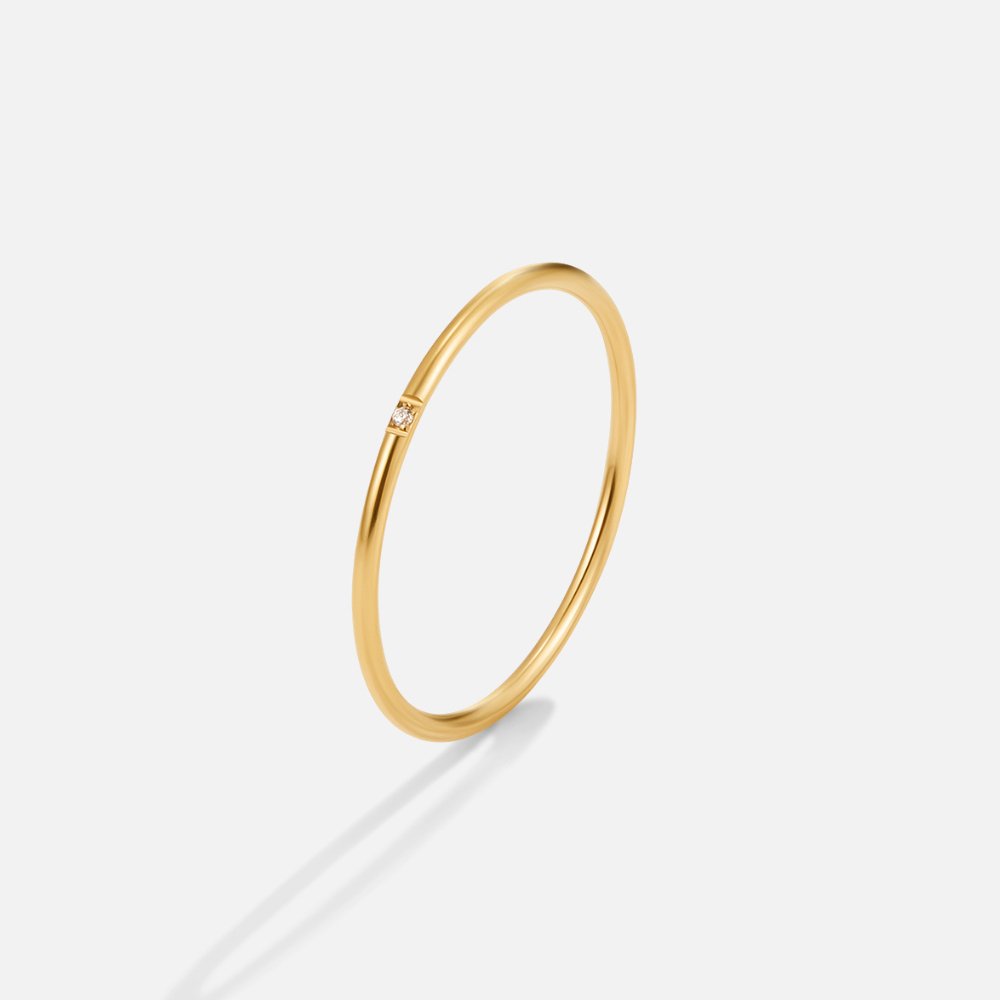 Anel para mulher com cristais em ouro – Querida