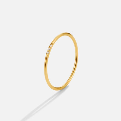 Anel para mulher com cristais em ouro – Querida