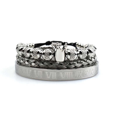 Pulseira para homem Coroa imperial estilo romano - Magnus