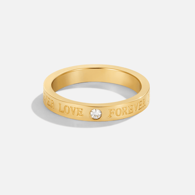 Anel para mulher com cristais em ouro – Stella